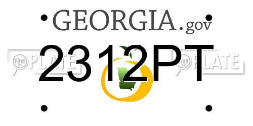 2312PT Georgia License Plate