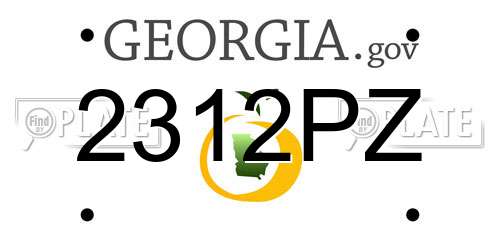 2312PZ Georgia License Plate