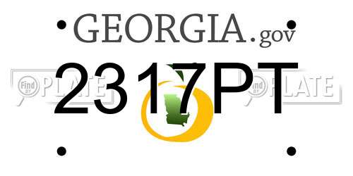 2317PT Georgia License Plate