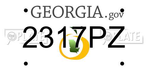 2317PZ Georgia License Plate