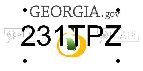 231TPZ Georgia License Plate