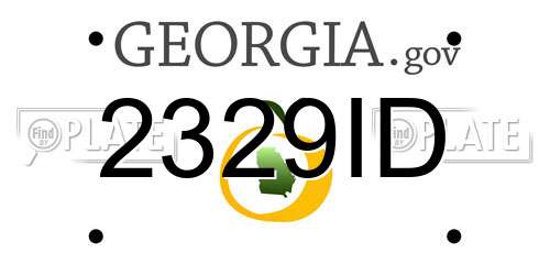 2329ID Georgia License Plate