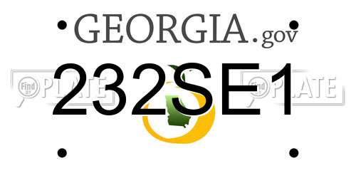 232SE1 Georgia License Plate