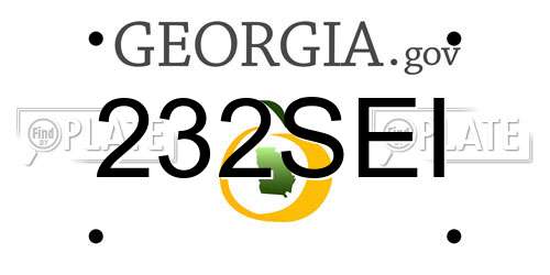 232SEI Georgia License Plate