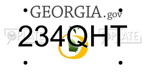 234QHT Georgia License Plate