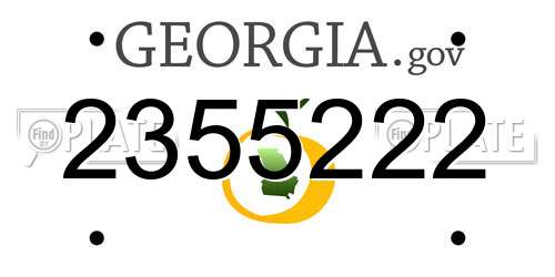 2355222 Georgia License Plate