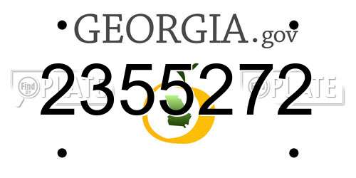 2355272 Georgia License Plate
