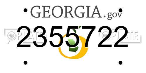 2355722 Georgia License Plate