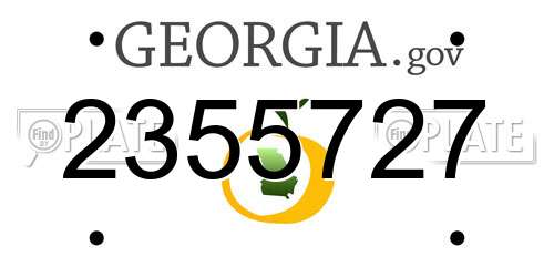 2355727 Georgia License Plate