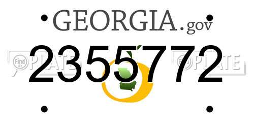 2355772 Georgia License Plate