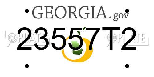 23557T2 Georgia License Plate