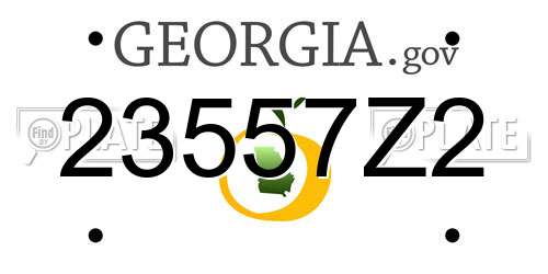 23557Z2 Georgia License Plate
