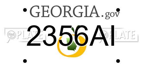 2356AI Georgia License Plate