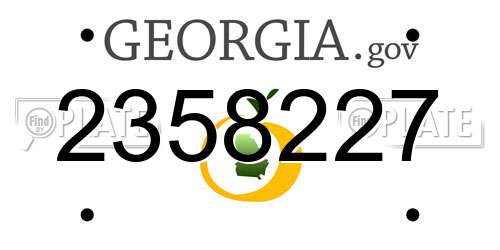 2358227 Georgia License Plate