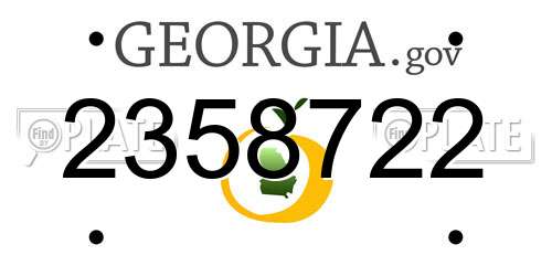 2358722 Georgia License Plate