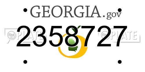 2358727 Georgia License Plate