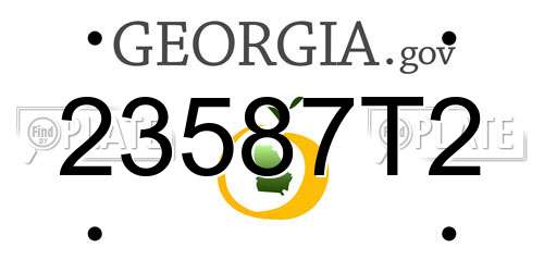 23587T2 Georgia License Plate