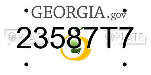 23587T7 Georgia License Plate