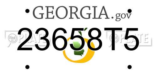 23658T5 Georgia License Plate