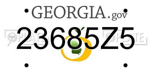 23685Z5 Georgia License Plate