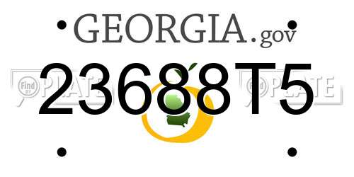 23688T5 Georgia License Plate