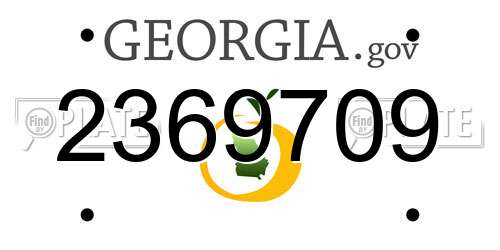 2369709 Georgia License Plate