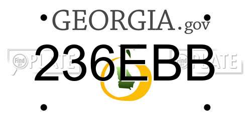 236EBB Georgia License Plate