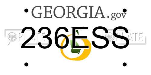 236ESS Georgia License Plate