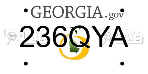 236QYA Georgia License Plate