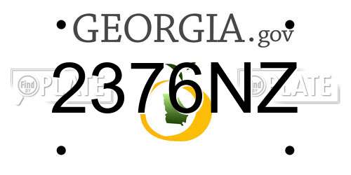 2376NZ Georgia License Plate