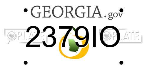 2379IO Georgia License Plate