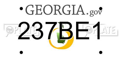 237BE1 Georgia License Plate