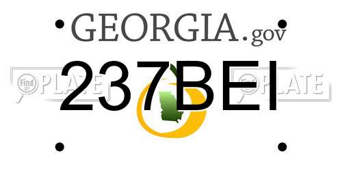 237BEI Georgia License Plate