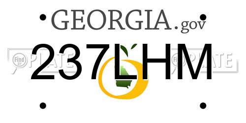 237LHM Georgia License Plate