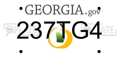 237TG4 Georgia License Plate