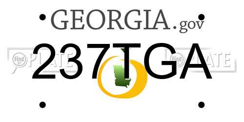 237TGA Georgia License Plate