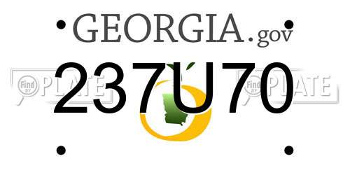 237U70 Georgia License Plate