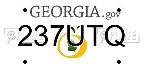237UTQ Georgia License Plate