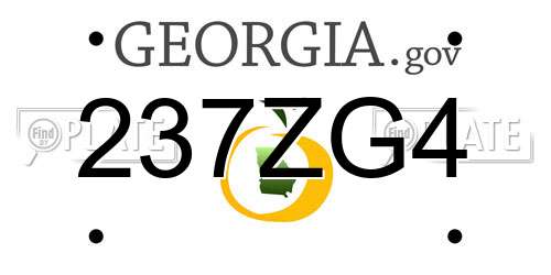 237ZG4 Georgia License Plate