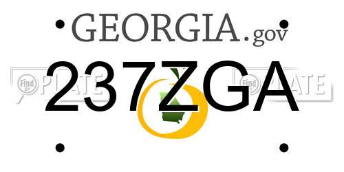 237ZGA Georgia License Plate