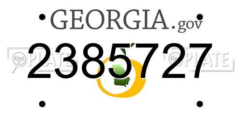 2385727 Georgia License Plate