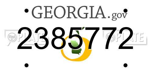 2385772 Georgia License Plate