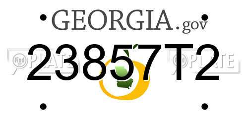 23857T2 Georgia License Plate