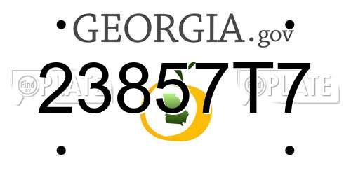 23857T7 Georgia License Plate