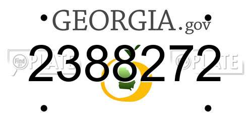2388272 Georgia License Plate