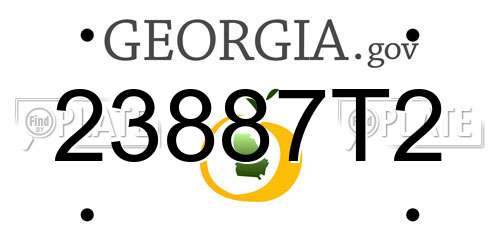 23887T2 Georgia License Plate