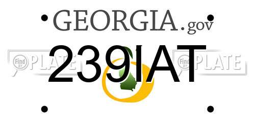 239IAT Georgia License Plate