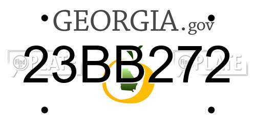 23BB272 Georgia License Plate
