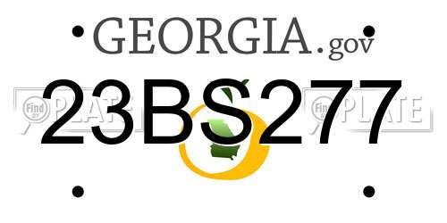 23BS277 Georgia License Plate