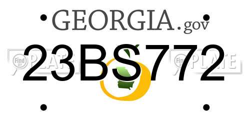 23BS772 Georgia License Plate